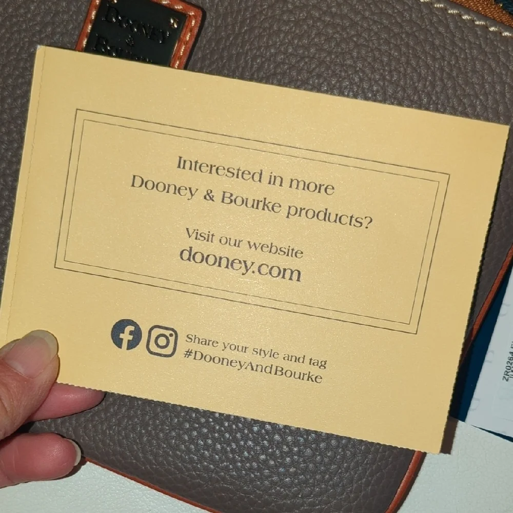 Dooney & Bourke Gray Leather Wristlet